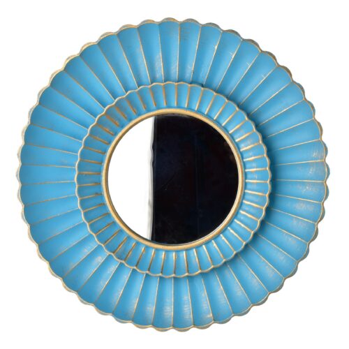 Okrúhle nástenné zrkadlo DAZ 50 cm modré Okrúhle nástenné zrkadlo DAZ 50 cm modré