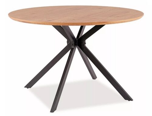 Okrúhly stôl Aster 120 cm dub prírodný/čierny Okrúhly stôl Aster 120 cm dub prírodný/čierny