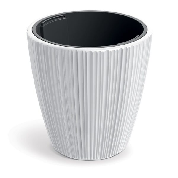 Plastový kvetináč OROS biely matný