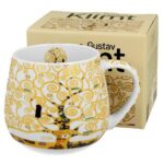 Porcelánový hrnček Klimt Ecru Strom života 430 ml ecru/viacfarebný