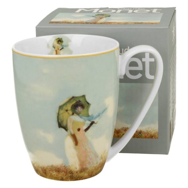 Porcelánový hrnček Monet Žena s dáždnikom 360 ml viacfarebný