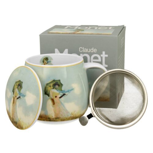 Porcelánový hrnček Monet Žena s dáždnikom 430 ml viacfarebný Porcelánový hrnček Monet Žena s dáždnikom 430 ml viacfarebný