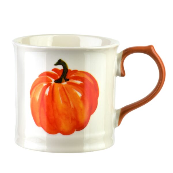 Porcelánový hrnček RADO 350 ml s tekvicou biely