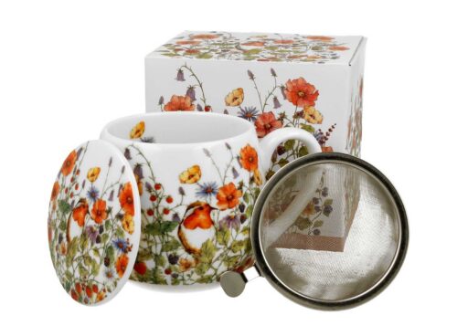 Porcelánový hrnček s infuzérom DIVOKÉ VTÁKY ml biely Porcelánový hrnček s infuzérom DIVOKÉ VTÁKY ml biely