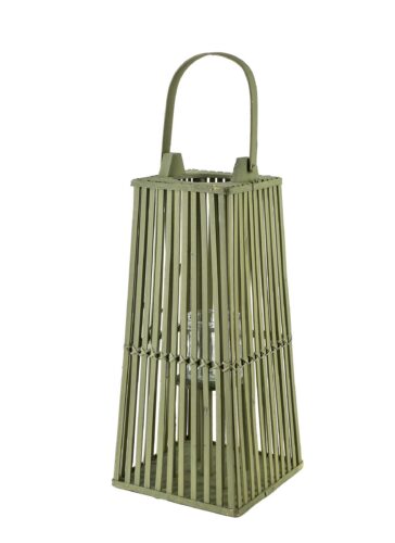 Prútený lampáš LUCIE Green 23x48 cm zelený Prútený lampáš LUCIE Green 23x48 cm zelený
