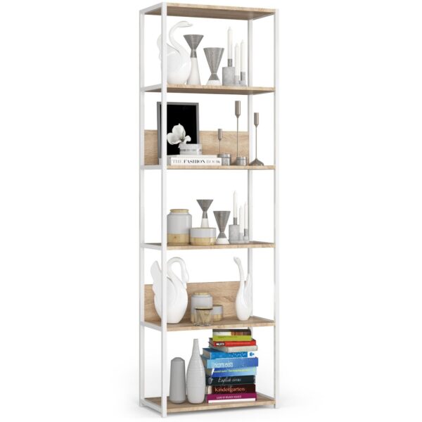 Regál LOFT 60 cm biely/dub sonoma