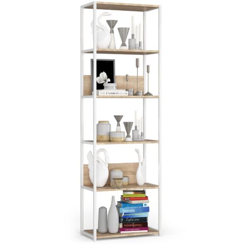Regál LOFT 60 cm biely/dub sonoma Regál LOFT 60 cm biely/dub sonoma