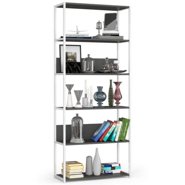 Regál LOFT 80 cm biely/šedý