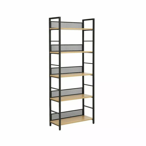 Regál Surový R5 154 cm dub prírodný/čierny