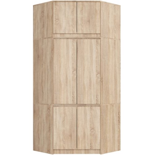 Rohová šatníková skriňa CLP 100 cm 6D dub sonoma Rohová šatníková skriňa CLP 100 cm 6D dub sonoma