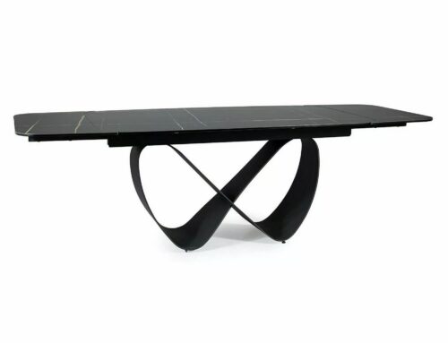Rozkladací jedálenský stôl Infinity 160/240 cm čierny mat Rozkladací jedálenský stôl Infinity 160/240 cm čierny mat
