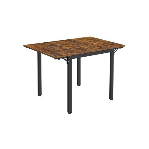 Rozkladací jedálenský stôl Vasagle Madery 84/120 cm hnedý/čierny