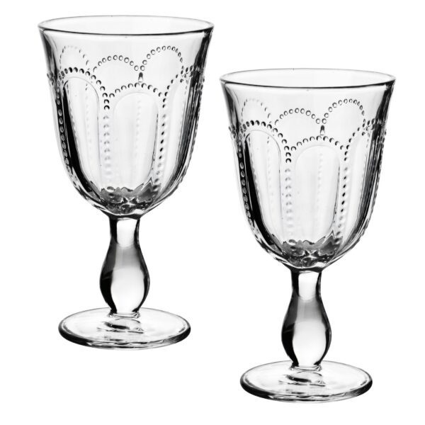 Sada 4 ks čírych pohárov na víno DAPHNE 300 ml