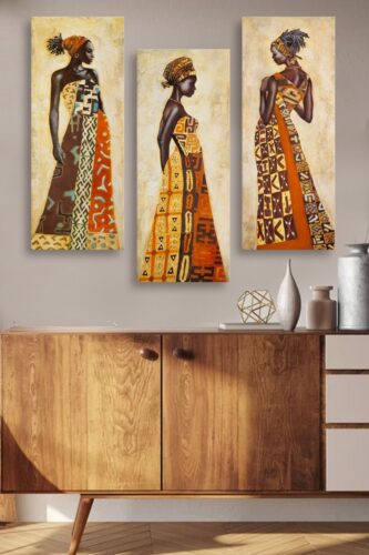 Sada obrazov AFRICKÁ ŽENA 70 x 50 cm 3 kusy Sada obrazov AFRICKÁ ŽENA 70 x 50 cm 3 kusy