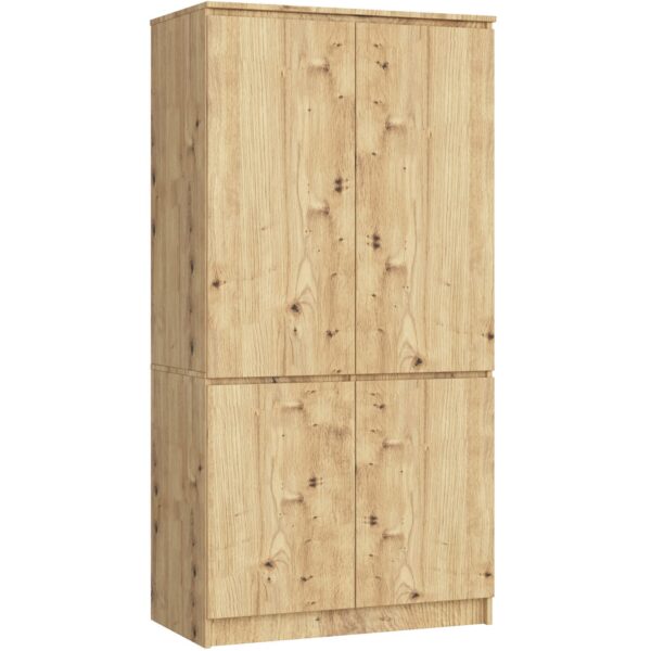 Šatníková skriňa CLP S90/4D dub artisan