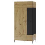 Šatníková skriňa Lucas 70 90 cm dub Artisan/čierna