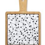 Servírovacia doska MODERN KITCHEN 17x25 cm hnedá/biela