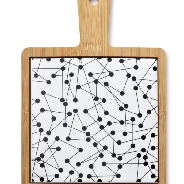 Servírovacia doska MODERN KITCHEN 17x25 cm hnedá/biela