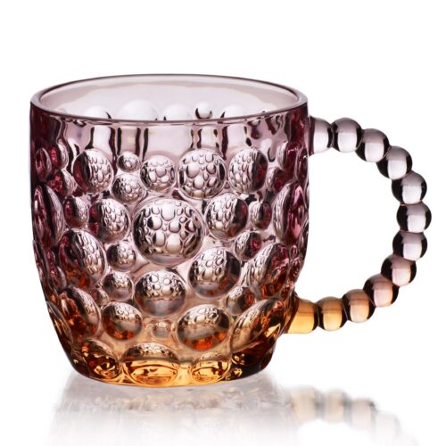 Sklenený hrnček VINI PEARL 350 ml fialový/hnedý Sklenený hrnček VINI PEARL 350 ml fialový/hnedý