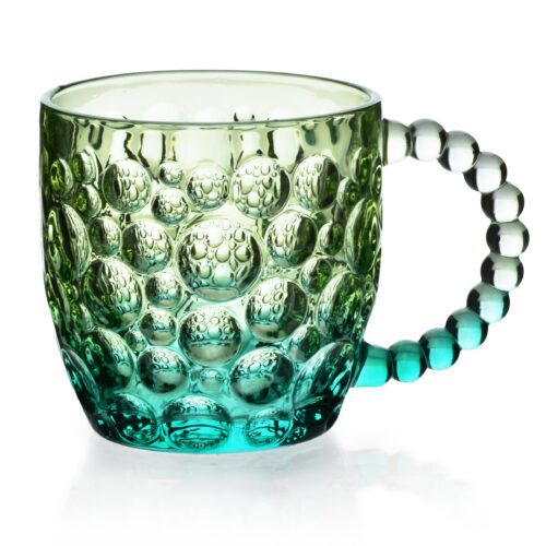 Sklenený hrnček VINI PEARL 350 ml zelený/modrý Sklenený hrnček VINI PEARL 350 ml zelený/modrý