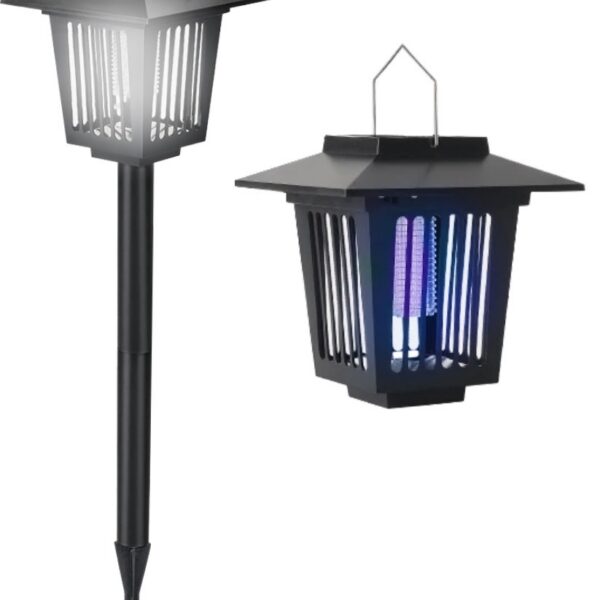 Solárne LED svietidlo Borno 57 cm proti hmyzu čierne