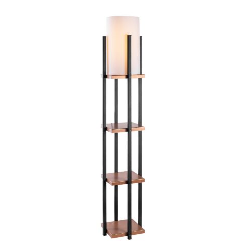 Stojacia lampa Nora VI čierna matná/medená Stojacia lampa Nora VI čierna matná/medená