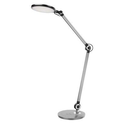Stolná LED lampa Karen s bezdrôtovým nabíjaním čierna