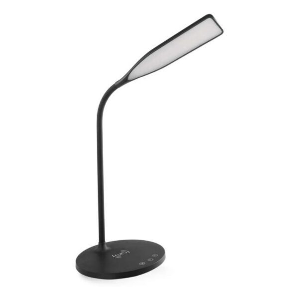 Stolná LED lampa Oscar s bezdrôtovým nabíjaním čierna