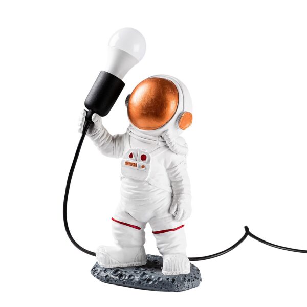 Stolná lampa Astronaut bronzová/biela