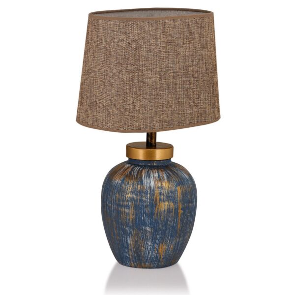 Stolná lampa Casandra modrá/hnedá
