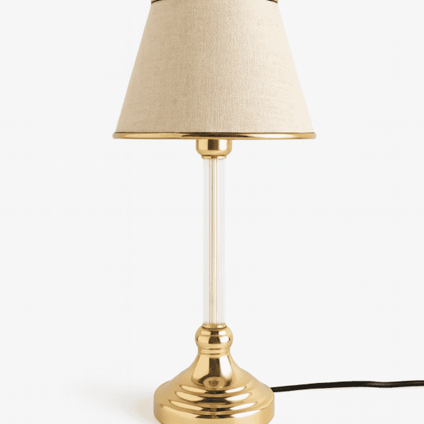 Stolná lampa Deni béžová/zlatá