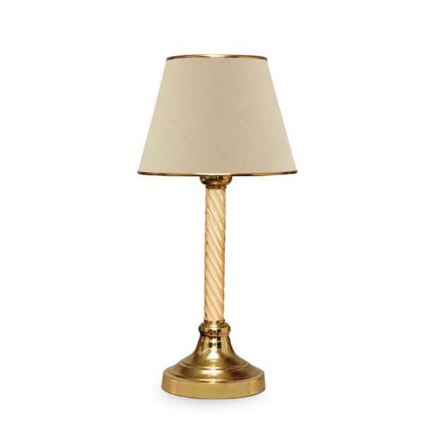 Stolná lampa Denis béžová/zlatá