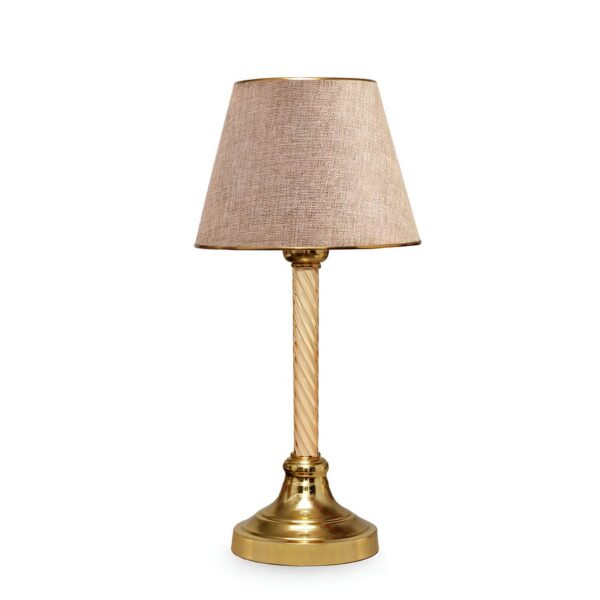 Stolná lampa Denis béžová/zlatá II