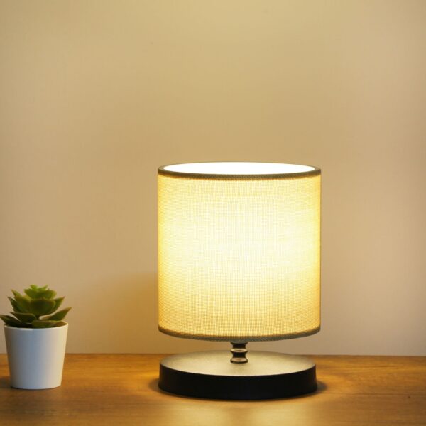 Stolná lampa Elena čierna/béžová