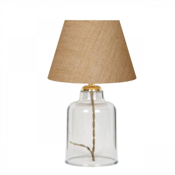 Stolná lampa Glastor krémová