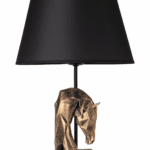Stolná lampa Kone čierna/bronzová