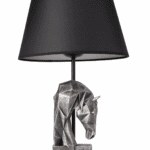 Stolová lampa Horses čierna/strieborná