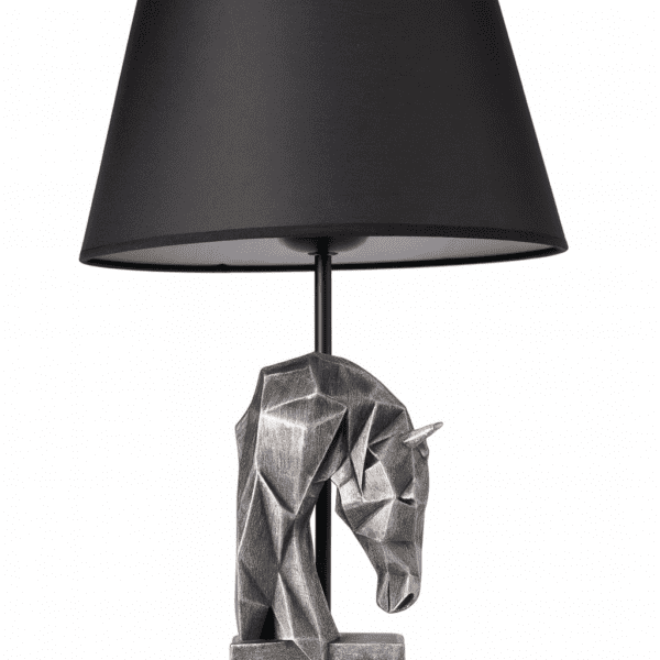 Stolová lampa Horses čierna/strieborná