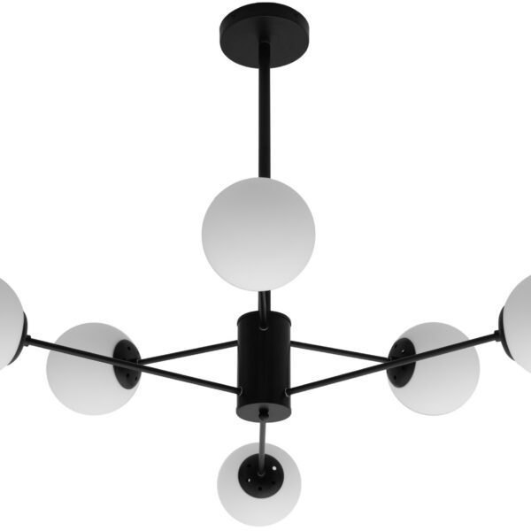 Stropné kovové svietidlo Industriálne 6 APP262-6C čierne