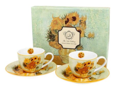 Súprava 2 ks porcelánových hrnčekov Van Gogh Sunflowers 90 ml viacfarebná Súprava 2 ks porcelánových hrnčekov Van Gogh Sunflowers 90 ml viacfarebná
