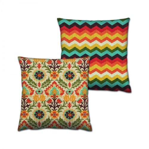 Súprava 2 vankúšov FUNKY 43x43 cm viacfarebná Súprava 2 vankúšov FUNKY 43x43 cm viacfarebná