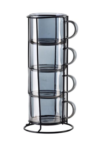 Súprava 4 ks hrnčekov PETER GREY 350 ml sivá Súprava 4 ks hrnčekov PETER GREY 350 ml sivá