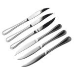 Súprava 6 ks steakových nožov CHAMILE 23 cm strieborná