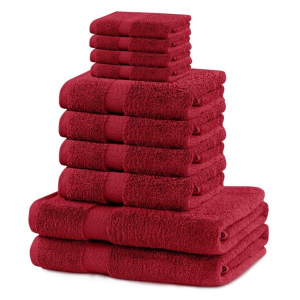 Súprava uterákov DecoKing Marina 2+4+4 ks červená