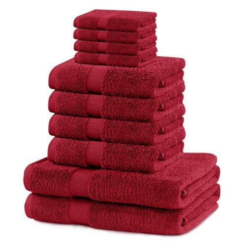 Súprava uterákov DecoKing Marina 2+4+4 ks červená Súprava uterákov DecoKing Marina 2+4+4 ks červená