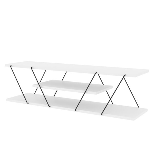 TV skrinka CANAZ 120 cm biela/čierna