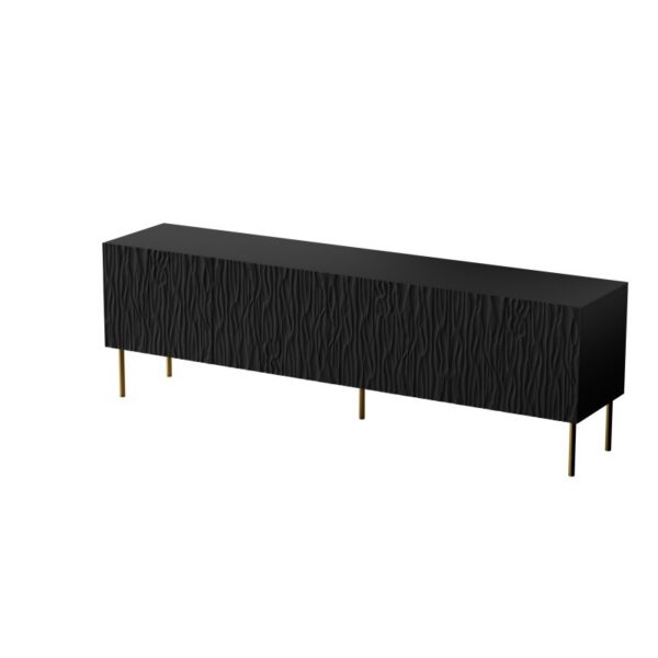 TV skrinka Jungle 190 cm čierna/zlatá