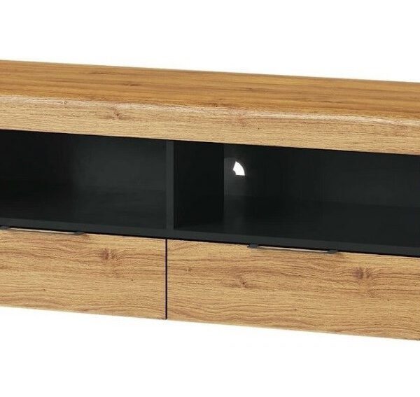 TV stolík Kama II 24 119 cm dub Camargue/čierny