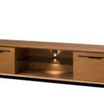 TV stolík Lazure 25 s LED osvetlením 180 cm dub Rustikal karamelový