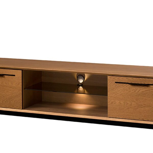 TV stolík Lazure 25 s LED osvetlením 180 cm dub Rustikal karamelový